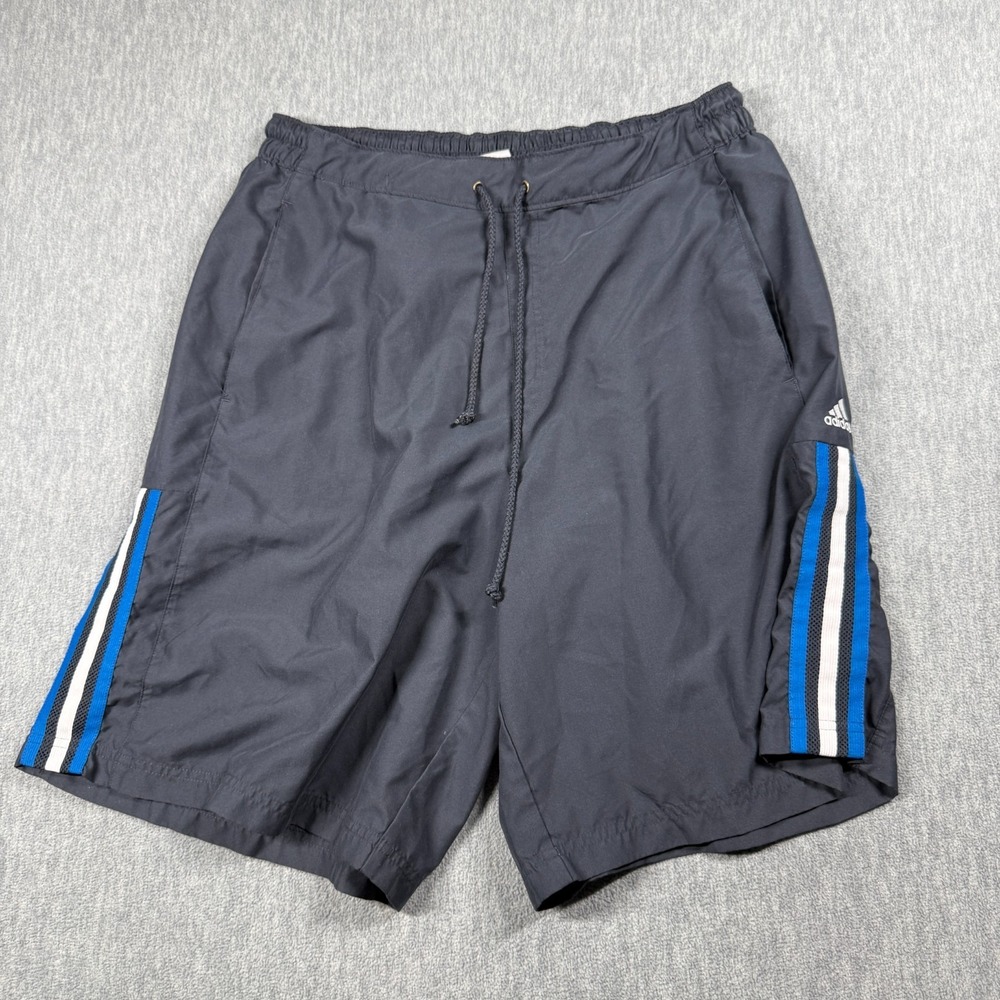 Adidas Shorts Men XL Black Athletic Running Drawstring Performance Training Gym